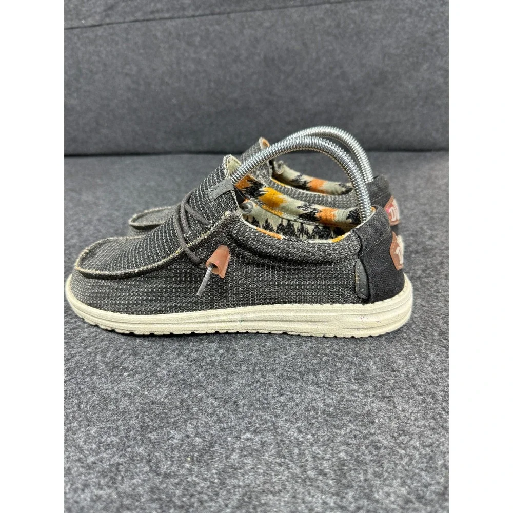 Hey Dude Wally Knit Charcoal Slip On Shoes Loafers Mens Size 8‎ Womens 10